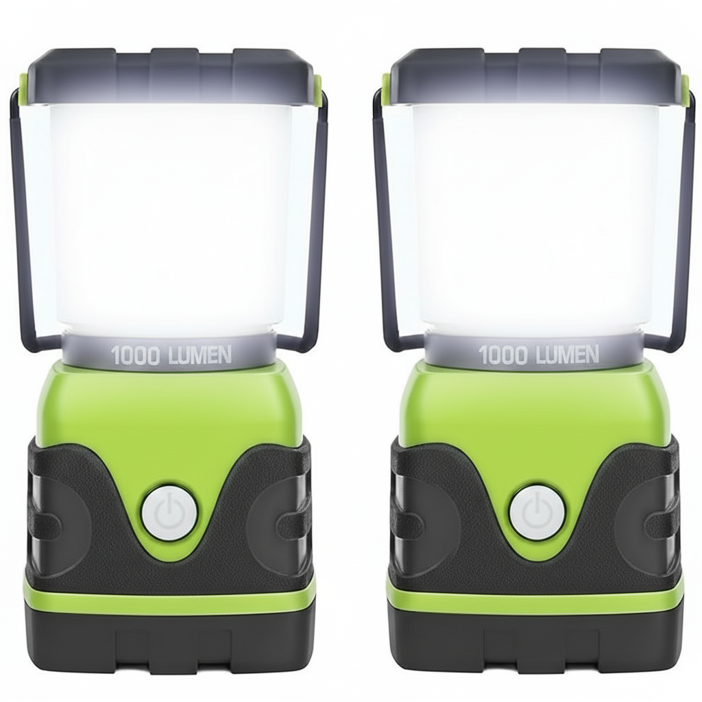 LED camping lantern with magnetic base for hands-free lighting