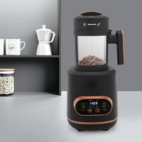 Electric coffee roaster with LED operating display