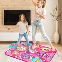 LED dance pad for kids with built-in music features