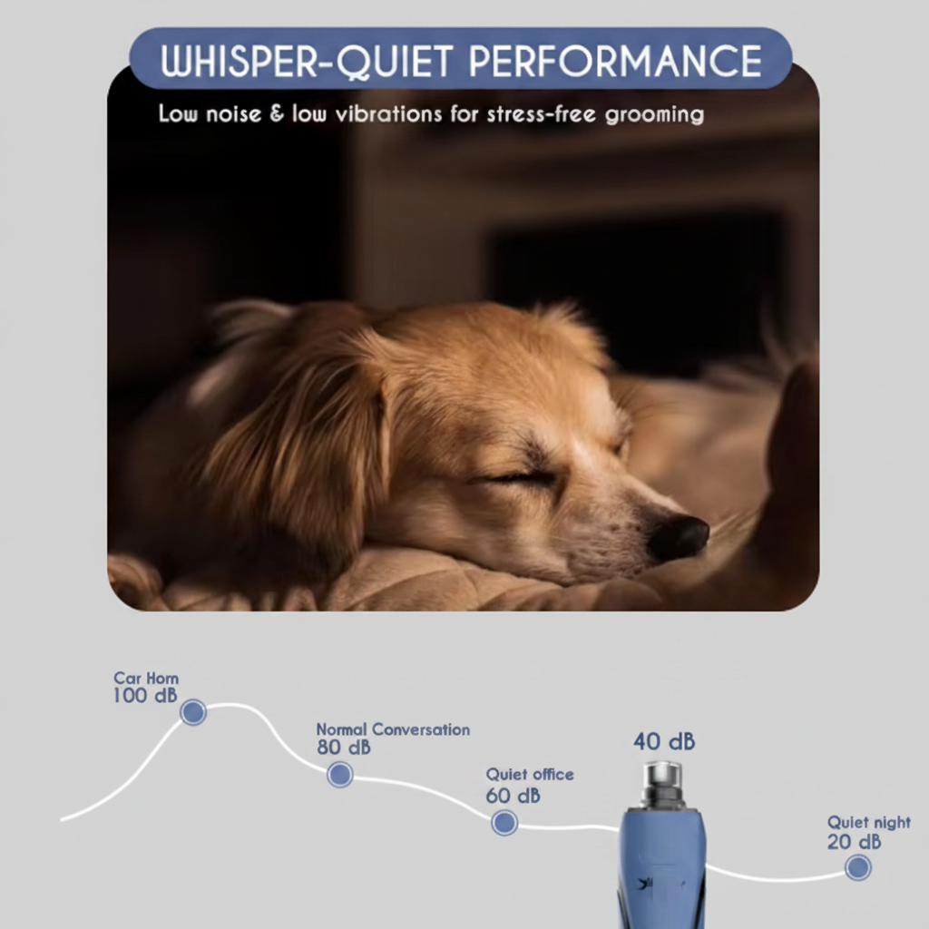 Dog Nail Grinder With Built-In LED Light For Better Visibility