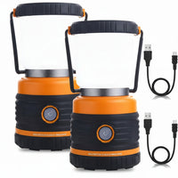 Front view of waterproof LED lantern and flashlight hybrid showing compact design