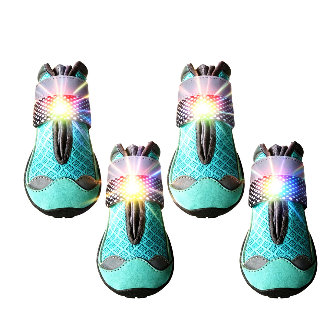 LED light-up dog shoes for nighttime walks and outdoor activities