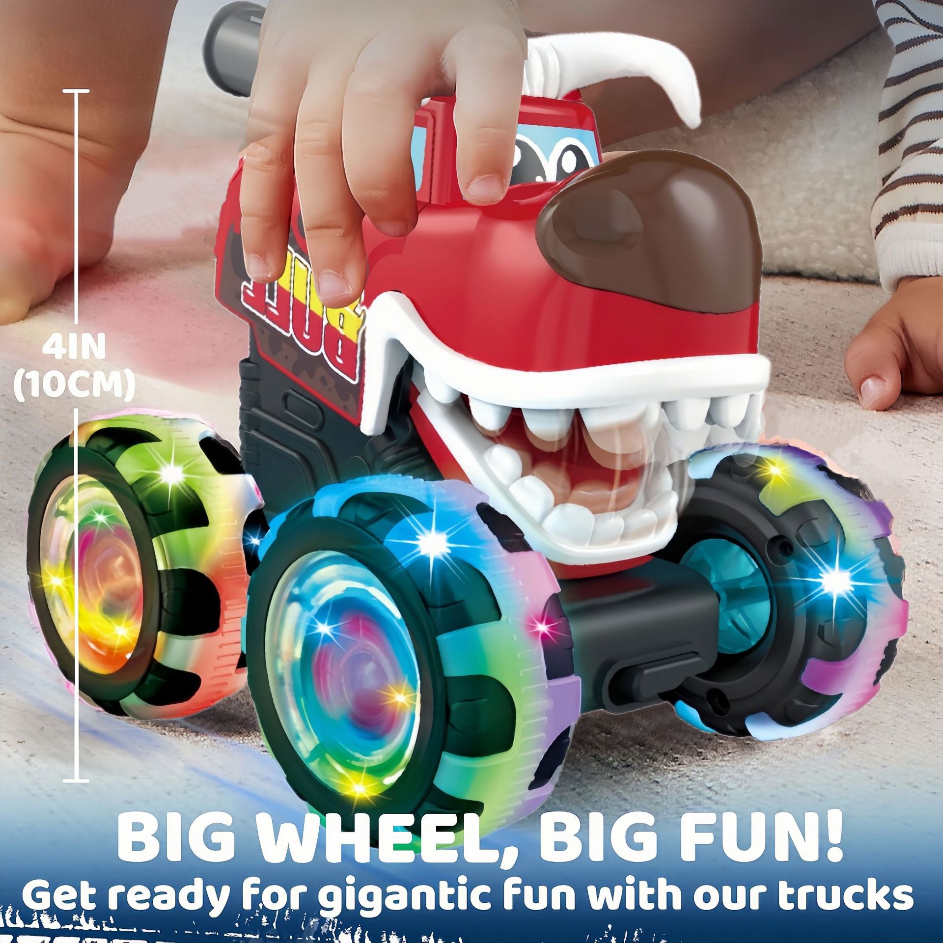 LED light up toy cars for kids indoor outdoor play