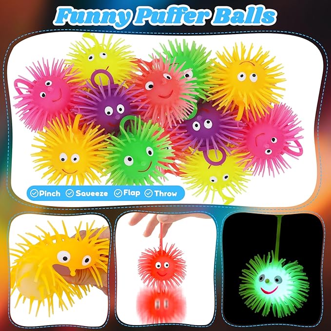 LED squeeze toys for kids party favors and fun play