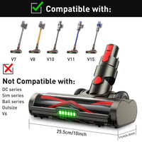 Vacuum cleaner head with integrated LED lights