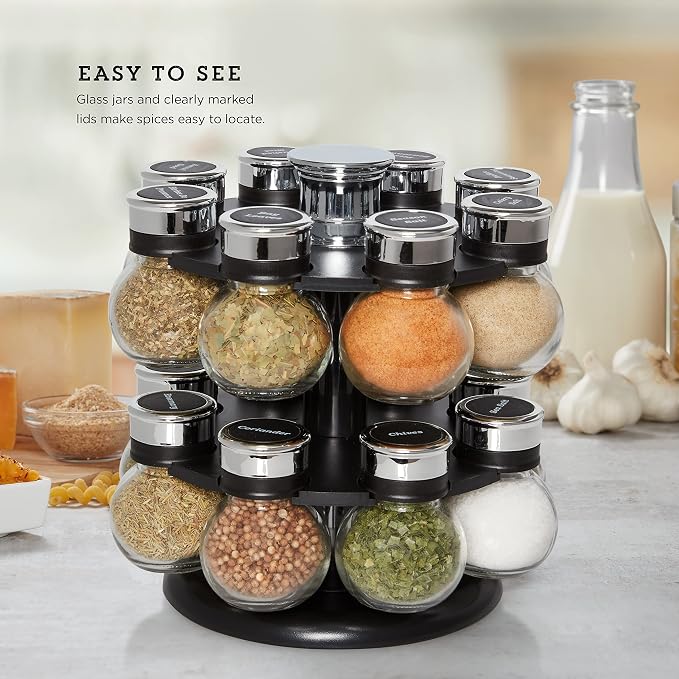 Spice jars with lift and pour caps