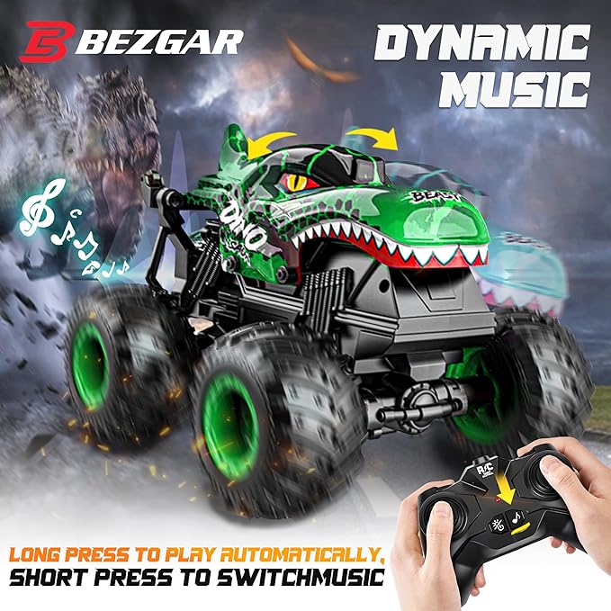 Remote control car with light and music for boys 4-7 years