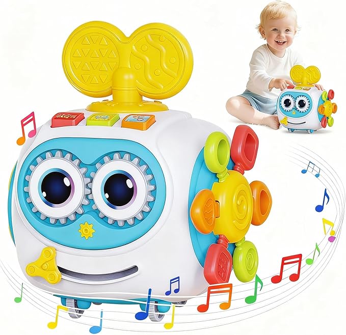 Light and sound rolling toy for indoor baby activities