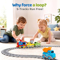 Electronic track car toy with light and sound functions