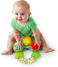Light-up musical baby drum for supervised sensory play
