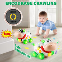 Light-up musical cow toy with colourful effects