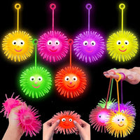 Light up puffer balls 24 pack LED sensory toys for kids
