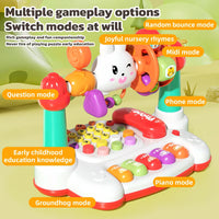 Light-up rabbit phone learning toy for boys and girls with sound and early activity play