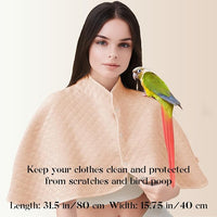 Light yellow cotton fabric detail of bird shoulder cape