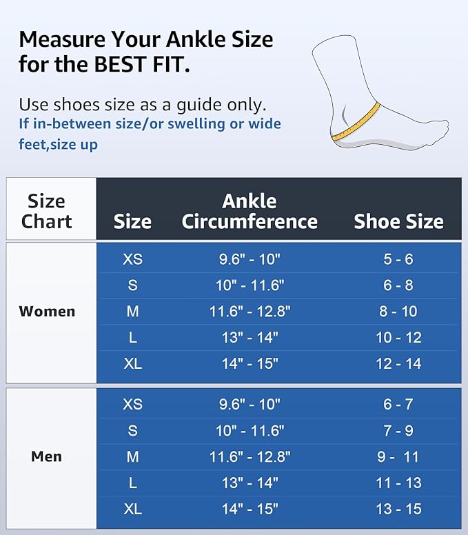 Lightweight ankle support for men and women with adjustable lace closure