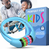 Lightweight cable lock for children’s bikes, easy to carry