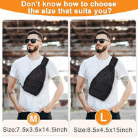 Adjustable shoulder sling bag with zipper compartments