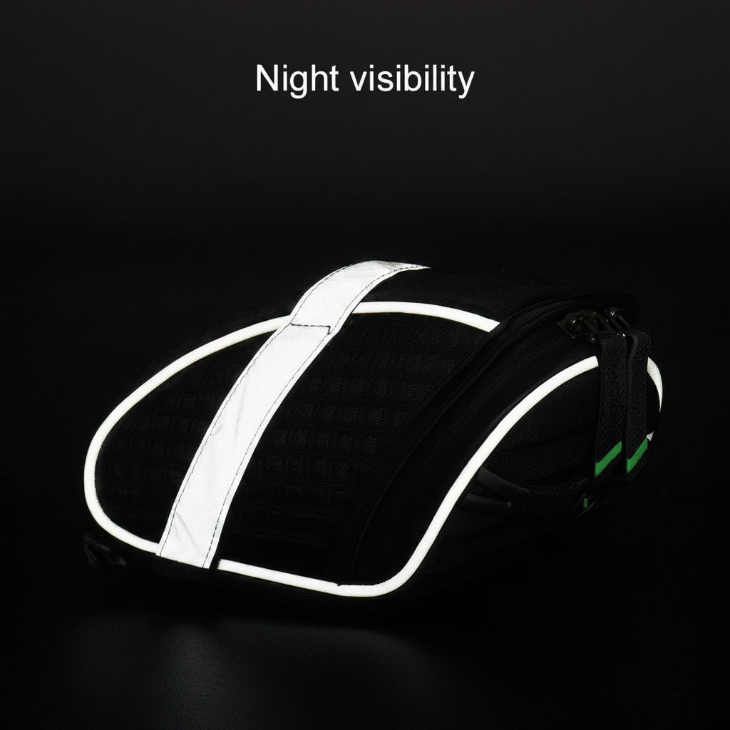 Lightweight cycling seat bag for storing tools keys and riding accessories