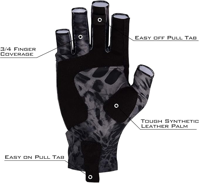 Lightweight gloves for fishing, kayaking, and outdoor activities