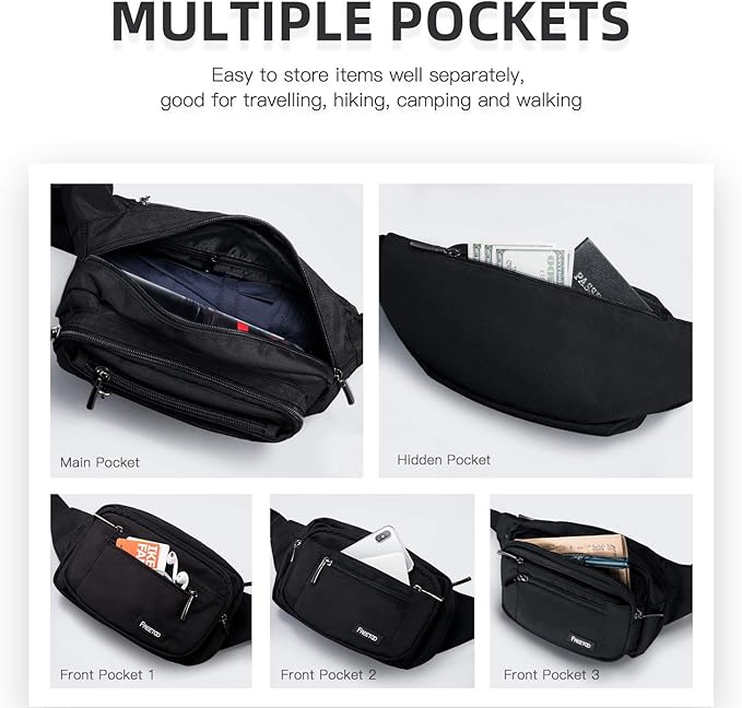 Lightweight hip bag for running hiking cycling and fitness workouts