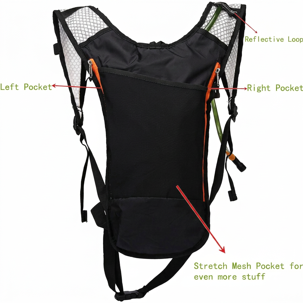 Lightweight hydration backpack for outdoor sports camping and adventure activities