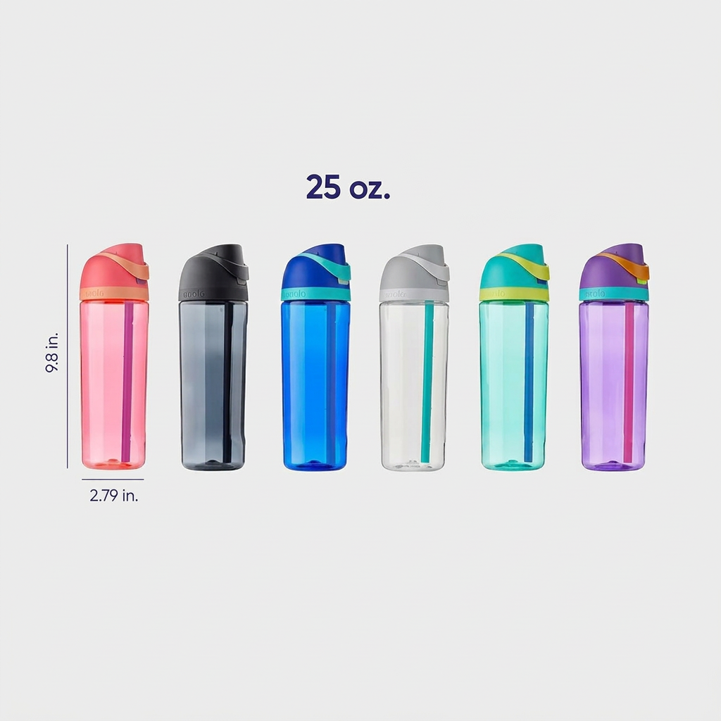 Lightweight reusable water bottle for fitness and school