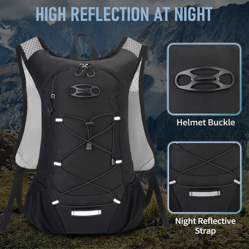 Lightweight water backpack for outdoor sports trail running and camping