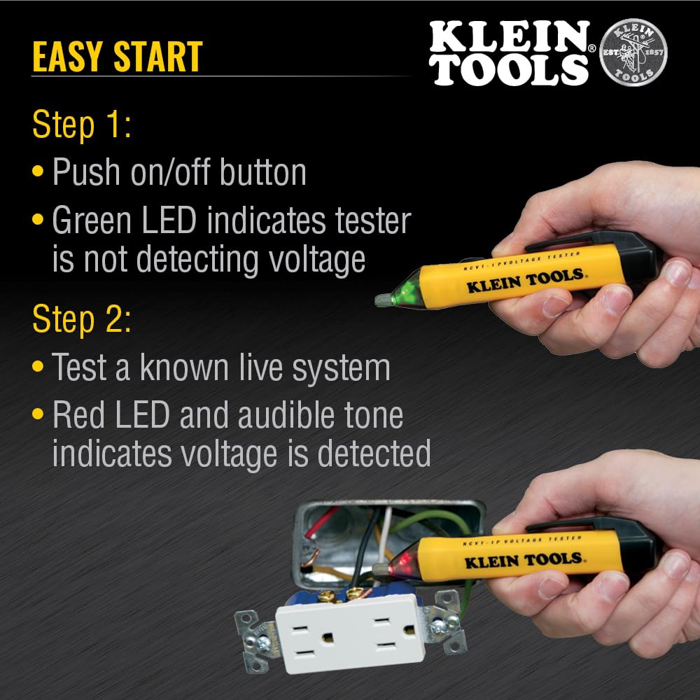 Live wire detector pen with audible alarm for voltage detection