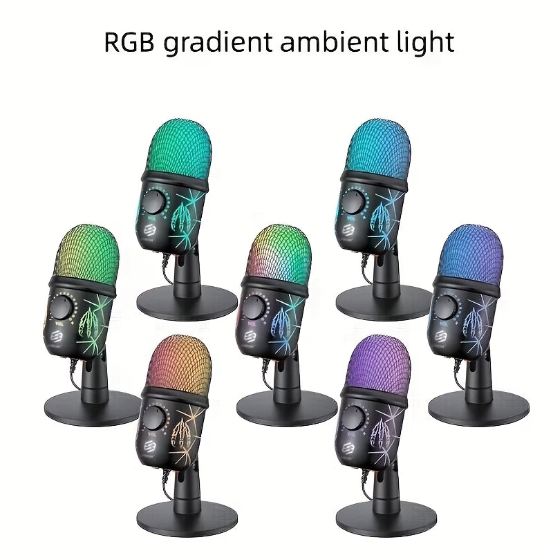 RGB condenser microphone angled view