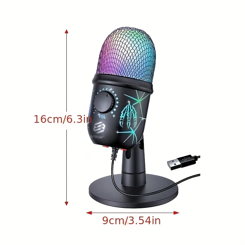 microphone RGB lighting effects patriotic
