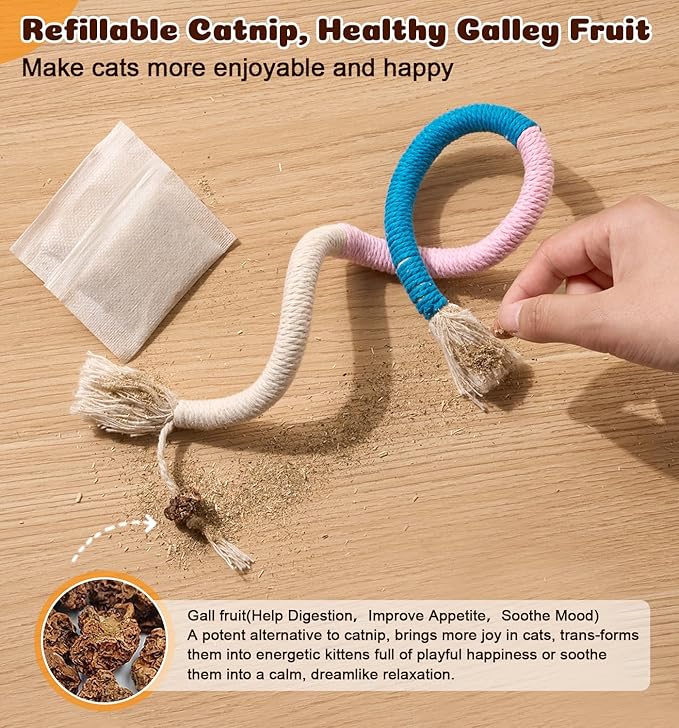 Long Cat Rope Toy 19.5 Inches for Active Play