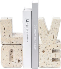 Love Design Decorative Book Ends For Stylish Shelf Organization And Home Decor