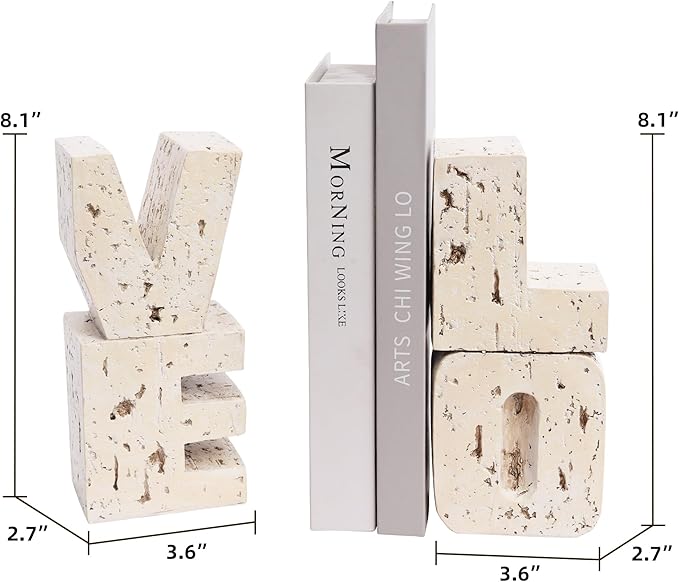 Love Sculpture Shelf Decor Accessory For Books And Display Areas