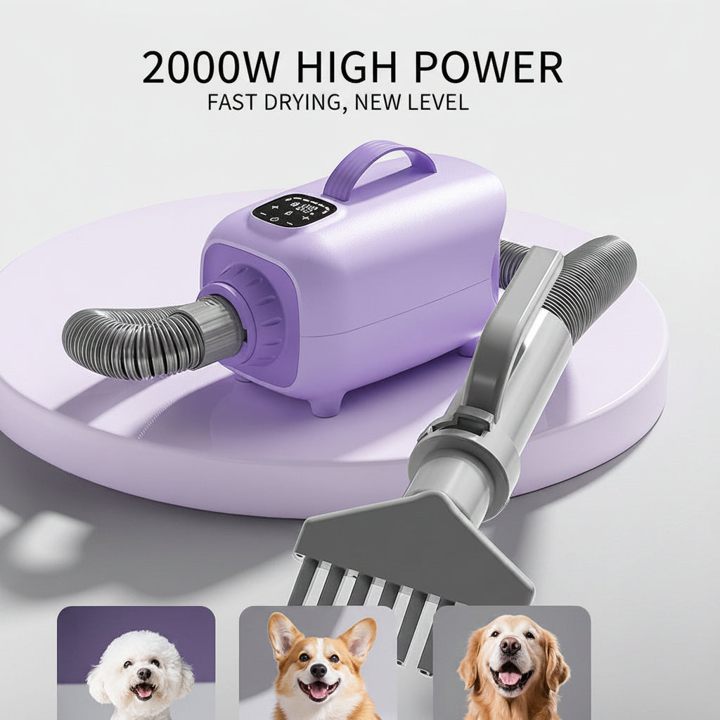 Low Noise Pet Dryer With Comfortable Handheld Design