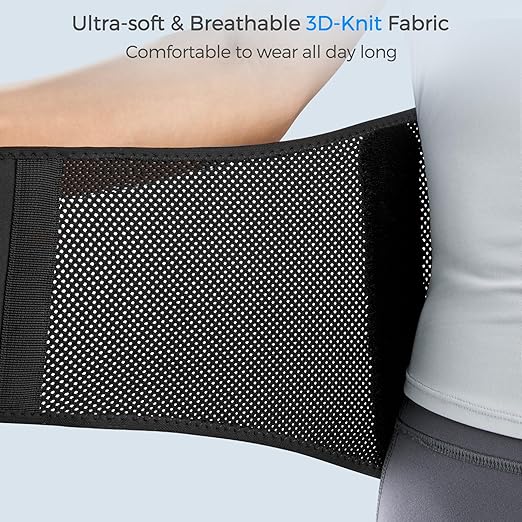 Lower back brace with removable lumbar pad for spinal support and pain relief