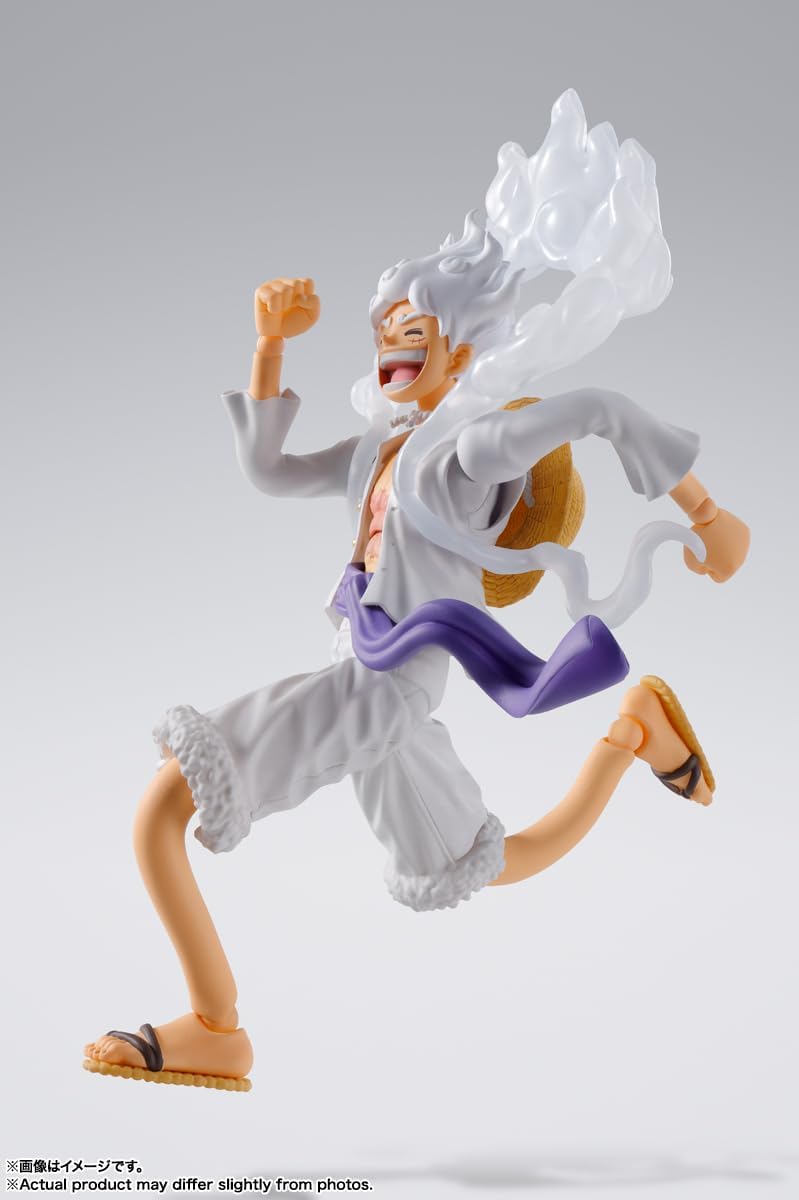 S.H.Figuarts Monkey D. Luffy GEAR5 action figure with poseable joints for dynamic display