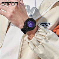 luxury digital sports watch with large dial display for clear visibility
