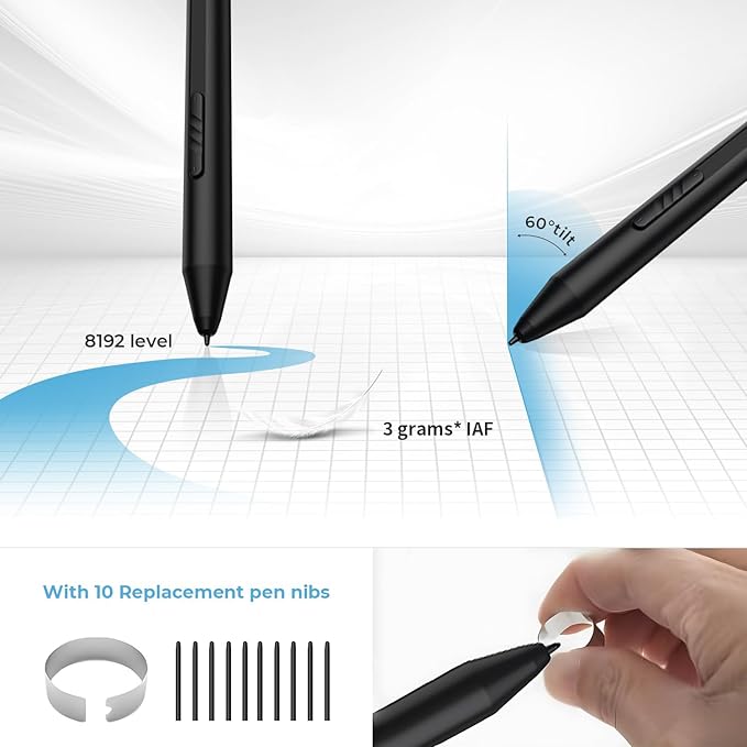 User drawing on  tablet connected to laptop