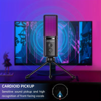 USB dynamic microphone front view RGB
