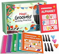 Magic writing practice books for kids reusable handwriting set