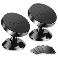 Magnetic car phone holder 2 pack with strong grip mount