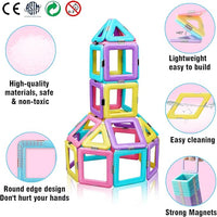 magnetic castle blocks set for building colorful and creative structures

