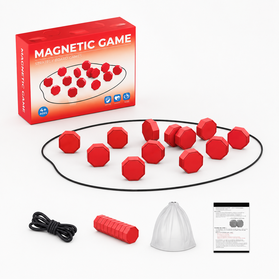 Magnetic chess pieces stay in place for easy travel play