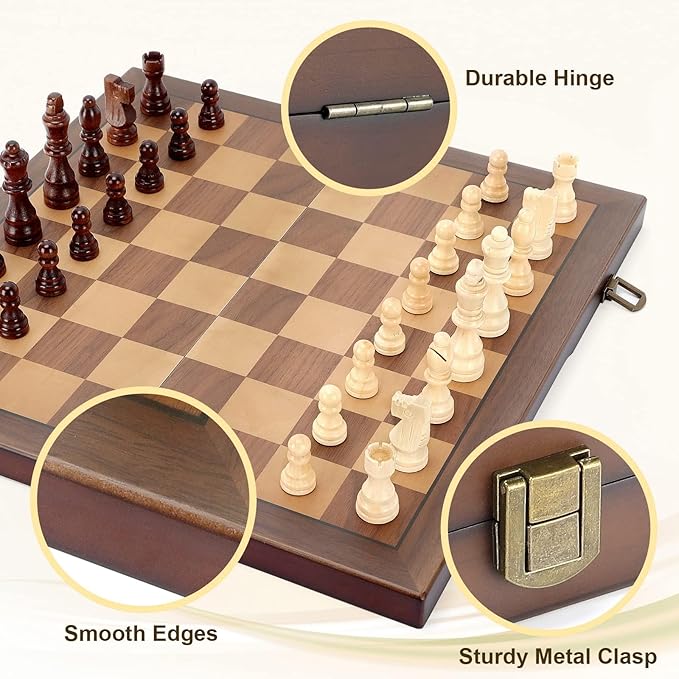 Magnetic chess set for beginners and professionals