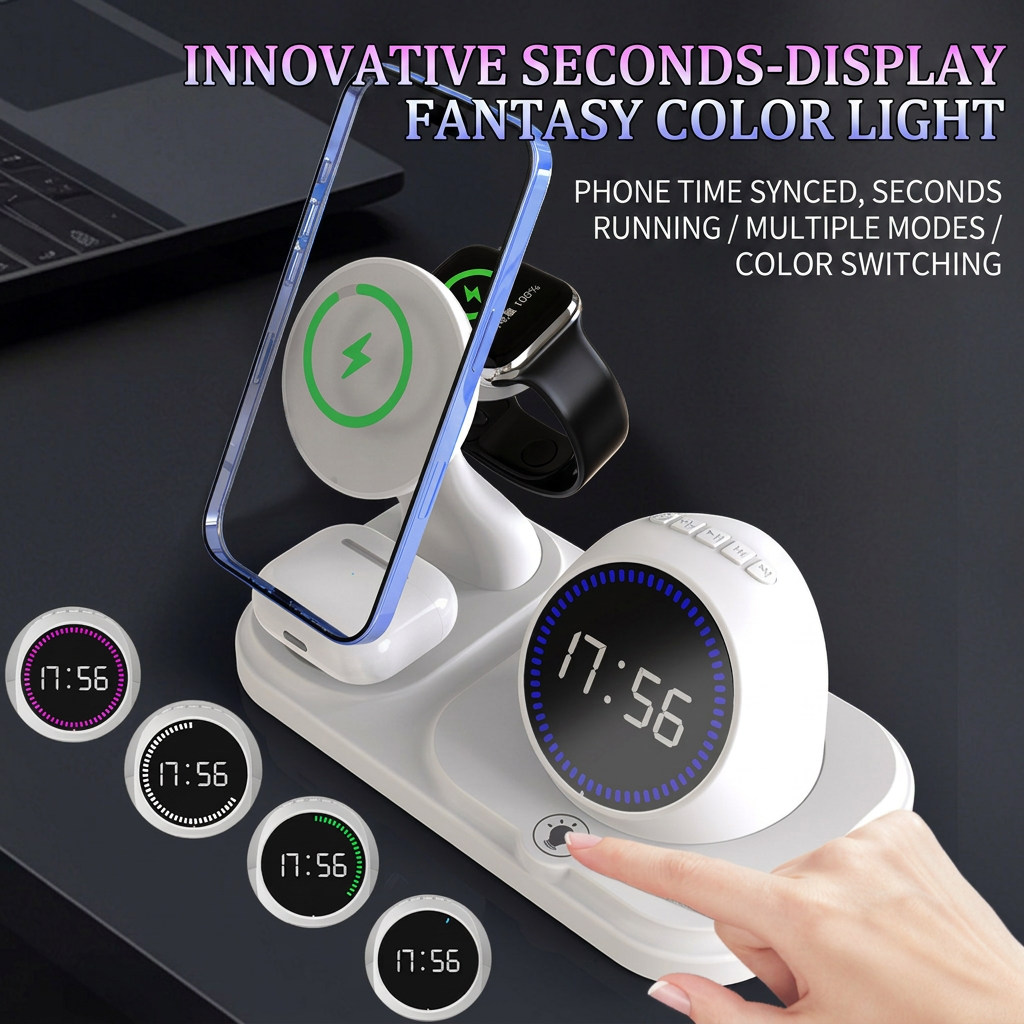 Magnetic desktop charging station for compatible devices