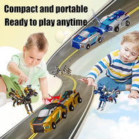 Magnetic dinosaur robot car toy with easy transformation