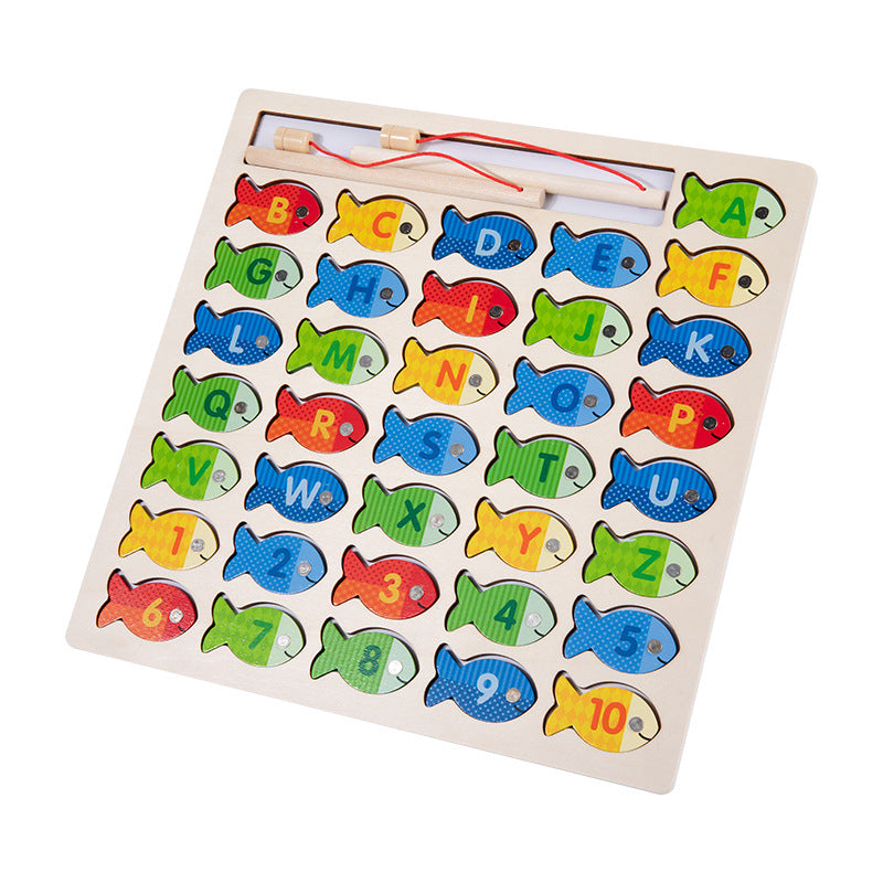 Magnetic fishing game toy for kids alphabet learning