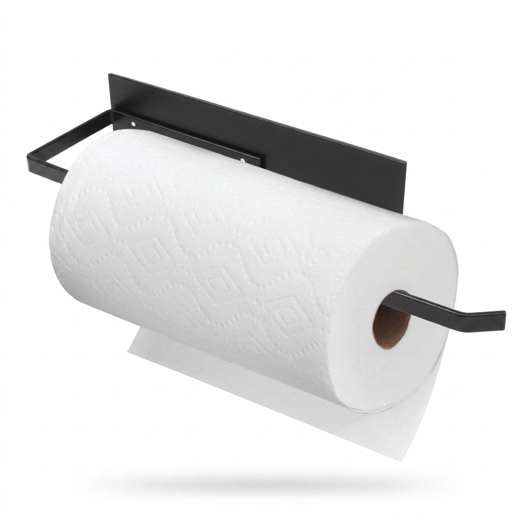 Magnetic paper towel holder for refrigerator and kitchen storage