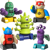 Magnetic robot toy for kids with 35 pieces and storage box