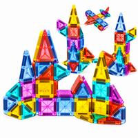 Colourful magnetic toys featuring window-style building blocks for kids.